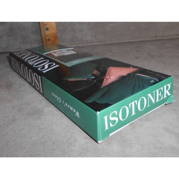 Aris Isotoner Women's Gloves Black Knit Lined 25791 Vintage NIB - Picture 6 of 6